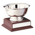 Paul Revere Stainless Steel 5 3/8" Bowl Award w/Walnut Wood Base (6")